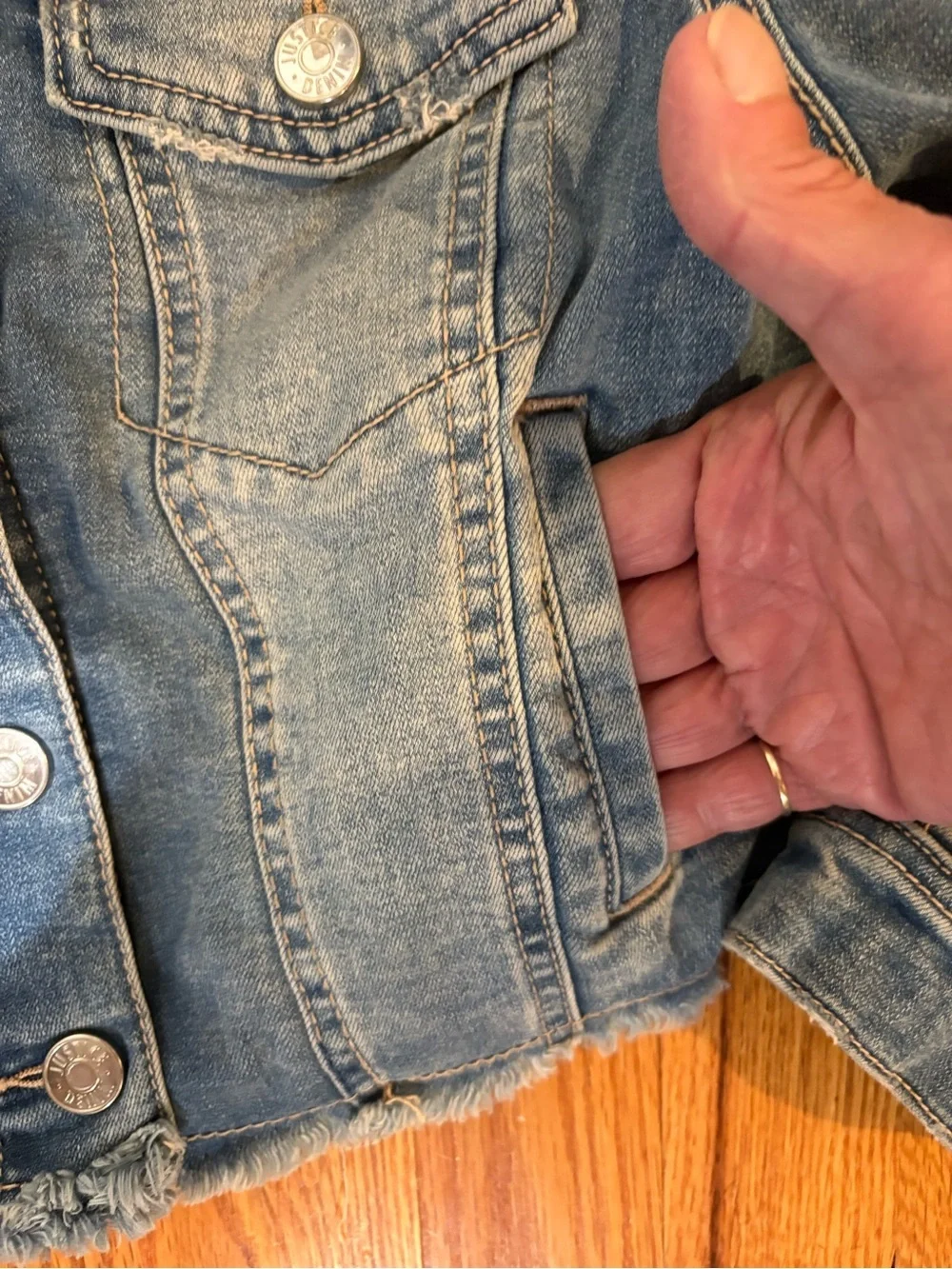 🍬Justice Denim Jacket with Hood